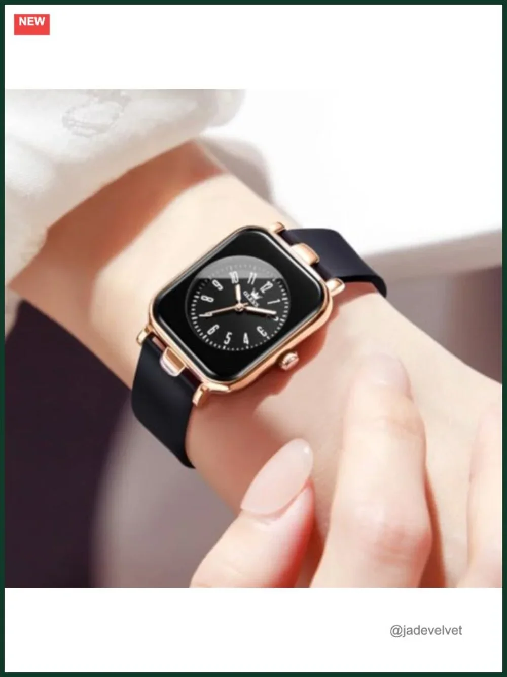 Quartz Wrist Watch Waterproof Silicone Band Square Luminous Minimalist Gift